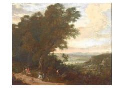 Work 6341: Mountainous Wooded Landscape with Horsemen and Travellers