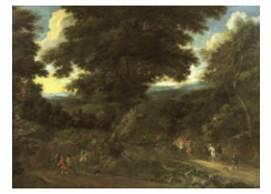 Work 6373: A Wooded Landscape with Travellers on Horseback