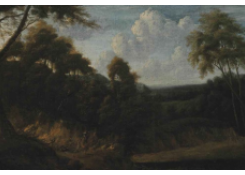 Work 6374: A Wooded Landscape with a Huntsman on a Track