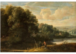 Work 6403: Travellers in a River Landscape