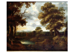 Work 6425: A Wooded River Landscape with Figures 