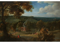 Work 6431: Rolling Landscape with a View of a Village Surrounded by Trees