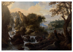 Work 6549: Landscape with a Waterfall and Figures