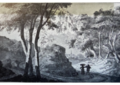 Wooded View with two travellers