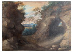 Work 6651: Landscape with Rocks and a Cave