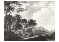 Work 6691: Wooded Italianate Landscape with Peasants on a Path 