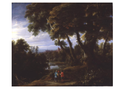 Work 6729: Wooded River Landscape with Three Peasants Conversing