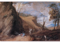 Two Hunters Resting by a Spring