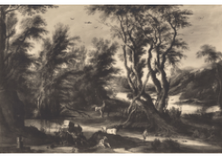 Work 6833: Wooded Landscape with Figures