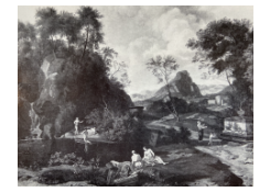 Work 6838: Wooded Landscape with Women Bathing