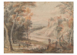 Landscape with Hunters and Travelers