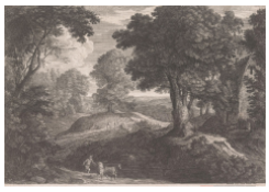 Work 941: Wooded Landscape with a House and a Shepherd near a Pond